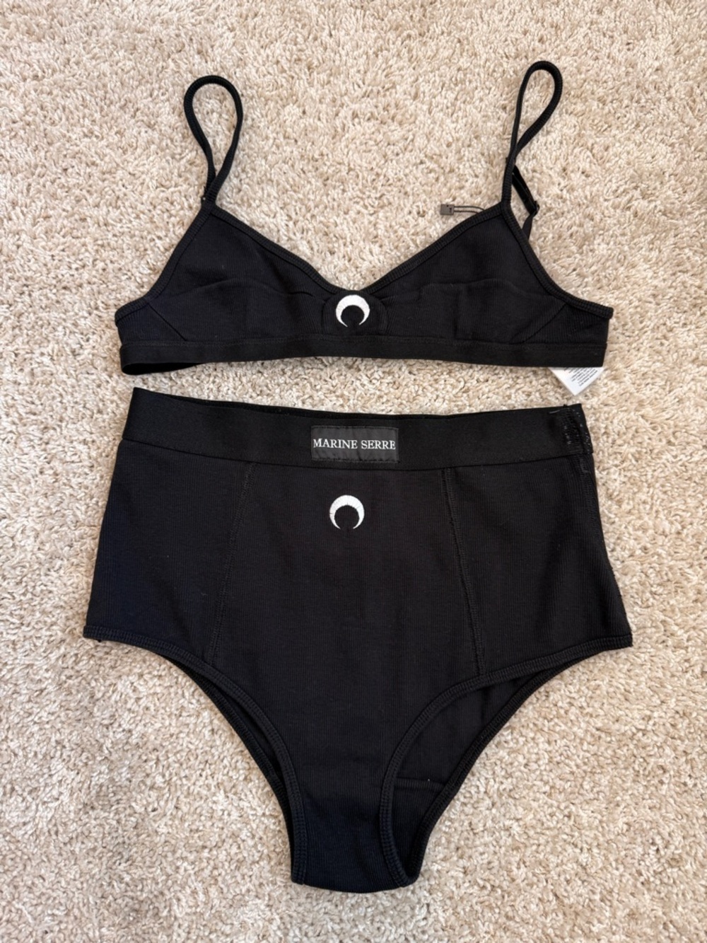 MARINE SERRE Bralette & Brief set